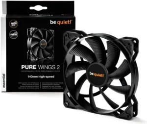 cb7f1c725f34dd14d237fa37f3070096-hi Be Quiet Pure Wings 2 140mm PWM High-Speed Case Fan 1600 RPM 94.2 CFM Airflow Rifle Bearing Black - BL083