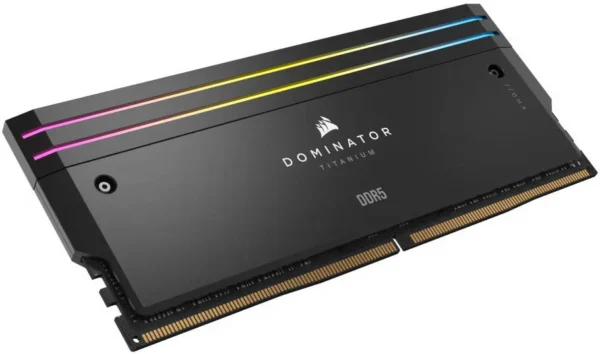 CORSAIR Dominator Titanium RGB 64GB (2x32GB) DDR5-6400 Desktop Memory - CL32 Black - CMP64GX5M2B6400C32