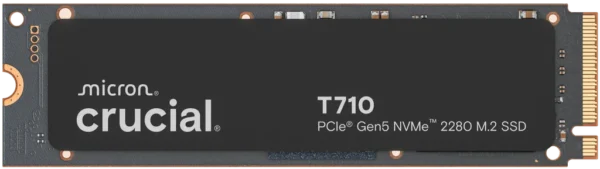 Crucial T710 1TB PCIe Gen 5 NVMe M.2 2280 Internal Solid State Drive 14900 MB/s Read Speed - CT1000T710SSD8