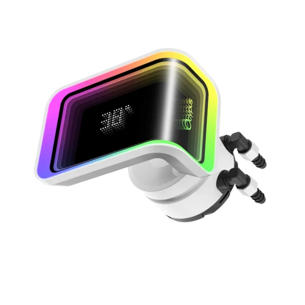 99ec603ed96c864cda44b093780ca197 OCYPUS Delta L36 Elite WH ARGB 360mm AIO Liquid CPU Cooler with Curved Mirror Dot Matrix - DELTA-L36-WH3AAWDN00E-GL