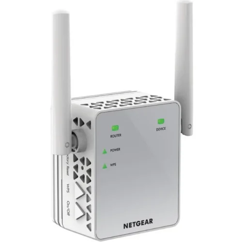 NETGEAR EX3700 AC750 Dual-Band WiFi Range Extender - 1 Ethernet Port - Wall Plug - EX3700-100NAS