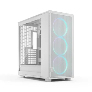 Fractal Design Epoch XL White TG RGB Clear Tint E-ATX Mid-Tower Case 3x 140mm RGB Fans - FD-C-EPO1X-05
