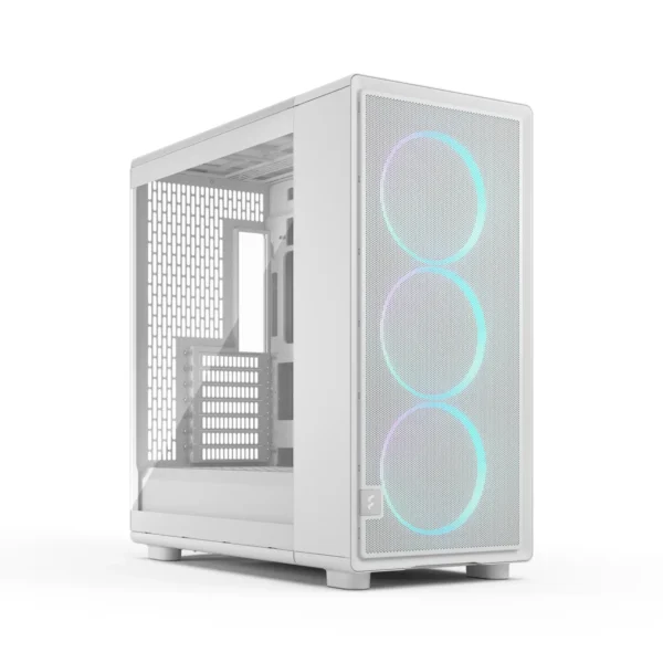 01_Epoch_XL_RGB_White_TG_Left-Front Fractal Design Epoch XL White TG RGB Clear Tint E-ATX Mid-Tower Case 3x 140mm RGB Fans - FD-C-EPO1X-05