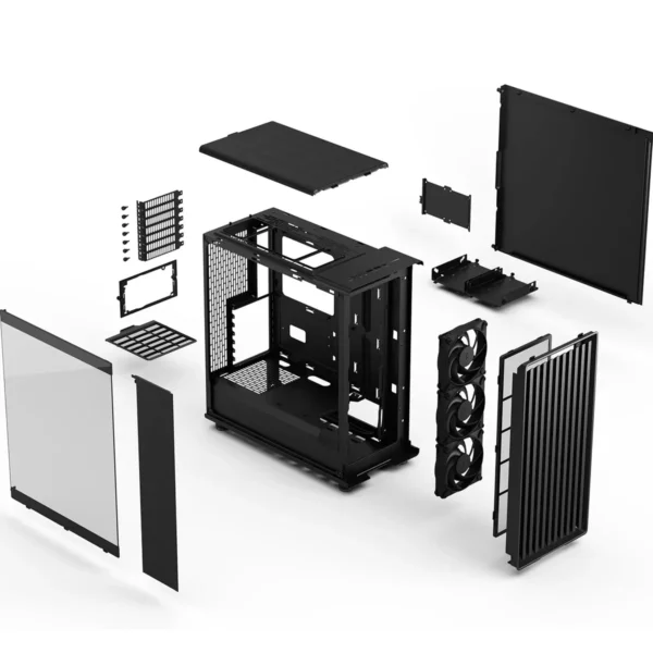 Fractal Design North Momentum Edition ATX Mid-Tower Case, Tempered Glass, 3x Momentum 12 Fans, Black - FD-C-NOR1C-05