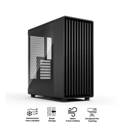 Fractal Design North XL Momentum Edition E-ATX Full-Tower Case, Tempered Glass, 3x Momentum 14 Fans, Black - FD-C-NOR1X-07