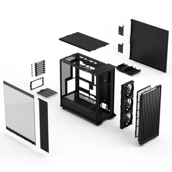 Fractal Design North XL Momentum Edition E-ATX Full-Tower Case, Tempered Glass, 3x Momentum 14 Fans, Black - FD-C-NOR1X-07