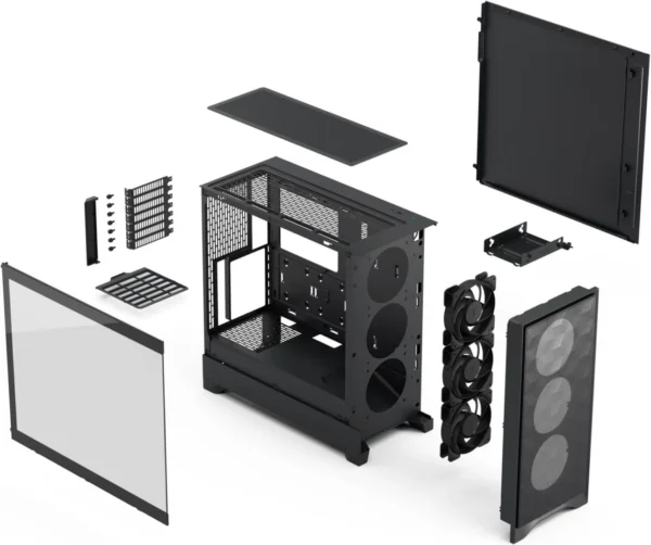 Fractal Design Pop 2 Air TG Black ATX Mid Tower Case 3x 120mm Fans - FD-C-POA2A-02