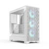 Fractal Design Pop 2 Air White TG RGB Mid-Tower Case, Tempered Glass, 3x RGB Fans, Up to 360mm Radiator - FD-C-POA2A-04