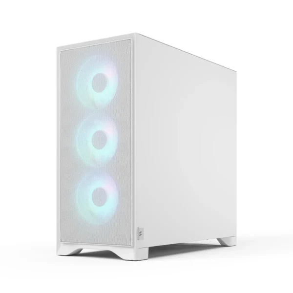 Fractal Design Pop 2 Air White TG RGB Mid-Tower Case, Tempered Glass, 3x RGB Fans, Up to 360mm Radiator - FD-C-POA2A-04