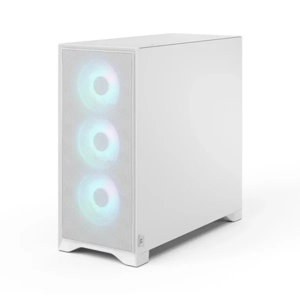 Fractal Design Pop 2 Air White TG RGB Mid-Tower Case, Tempered Glass, 3x RGB Fans, Up to 360mm Radiator - FD-C-POA2A-04