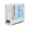 Fractal Design Pop 2 Air White TG RGB Mid-Tower Case, Tempered Glass, 3x RGB Fans, Up to 360mm Radiator - FD-C-POA2A-04