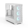 Fractal Design Pop 2 Air White TG RGB Mid-Tower Case, Tempered Glass, 3x RGB Fans, Up to 360mm Radiator - FD-C-POA2A-04