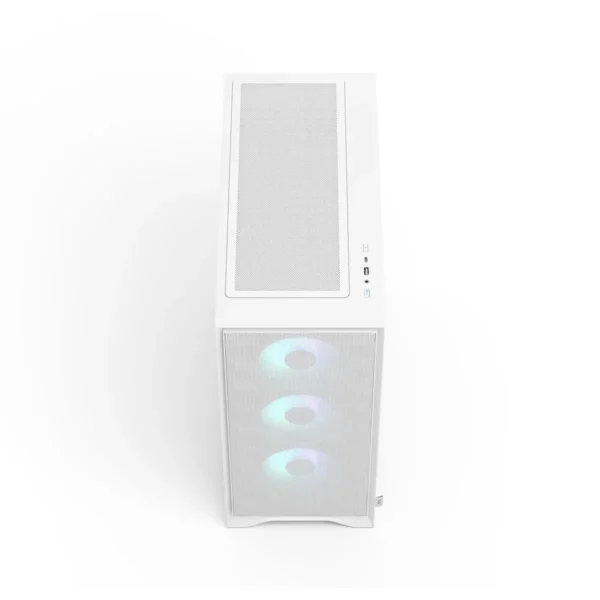 Fractal Design Pop 2 Air White TG RGB Mid-Tower Case, Tempered Glass, 3x RGB Fans, Up to 360mm Radiator - FD-C-POA2A-04