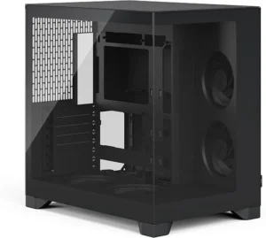 Fractal Design Pop 2 Vision Dual Chamber ATX Case, Panoramic Tempered Glass, 4x RGB Fans, Black - FD-C-POV2A-01