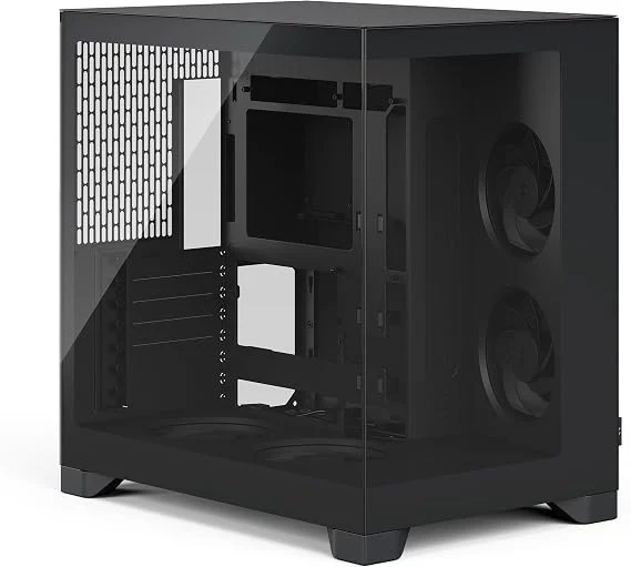 Fractal Design Pop 2 Vision Dual Chamber ATX Case, Panoramic Tempered Glass, 4x RGB Fans, Black - FD-C-POV2A-01
