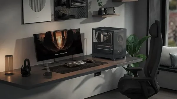 Fractal Design Pop 2 Vision Dual Chamber ATX Case, Panoramic Tempered Glass, 4x RGB Fans, Black - FD-C-POV2A-01