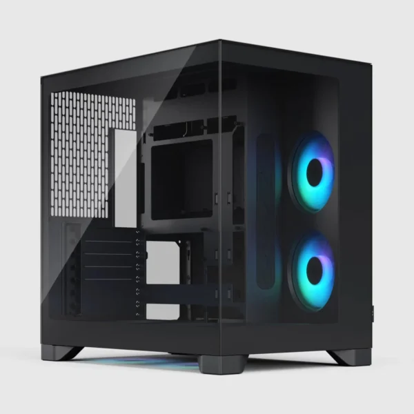 9ebe2036cece5900b5134faed3c7f56c093561f0-2560x2560 Fractal Design Pop 2 Vision Dual Chamber ATX Case, Panoramic Tempered Glass, 4x RGB Fans, Black - FD-C-POV2A-02