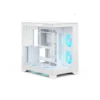 Fractal Design Pop 2 Vision Dual Chamber ATX Case, Panoramic Tempered Glass, 4x RGB Fans, White - FD-C-POV2A-03