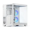 Fractal Design Pop 2 Vision Dual Chamber ATX Case, Panoramic Tempered Glass, 4x RGB Fans, White - FD-C-POV2A-03