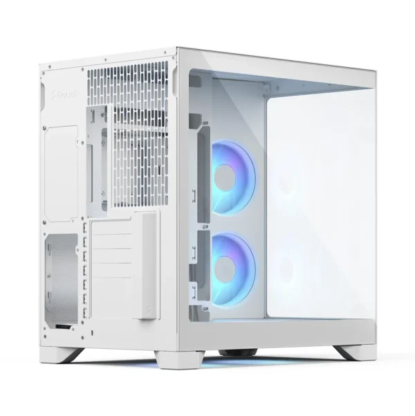 Fractal Design Pop 2 Vision Dual Chamber ATX Case, Panoramic Tempered Glass, 4x RGB Fans, White - FD-C-POV2A-03