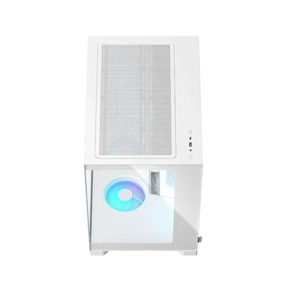 Fractal Design Pop 2 Vision Dual Chamber ATX Case, Panoramic Tempered Glass, 4x RGB Fans, White - FD-C-POV2A-03