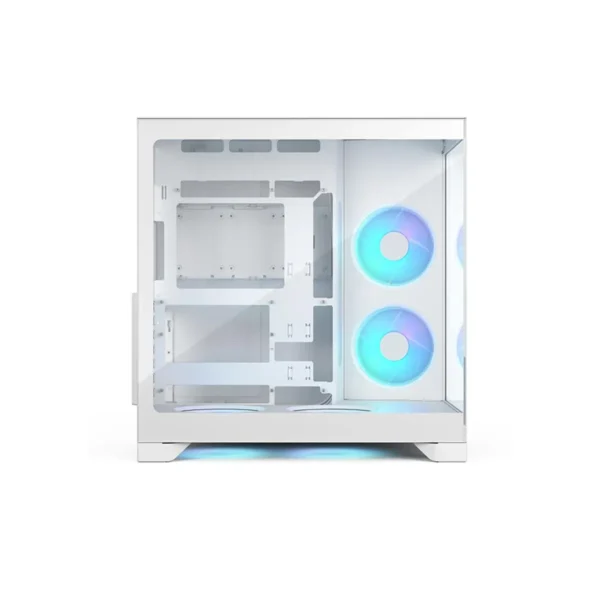 Fractal Design Pop 2 Vision Dual Chamber ATX Case, Panoramic Tempered Glass, 4x RGB Fans, White - FD-C-POV2A-03