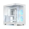 Fractal Design Pop 2 Vision Dual Chamber ATX Case, Panoramic Tempered Glass, 4x RGB Fans, White - FD-C-POV2A-03