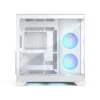 Fractal Design Pop 2 Vision Dual Chamber ATX Case, Panoramic Tempered Glass, 4x RGB Fans, White - FD-C-POV2A-03