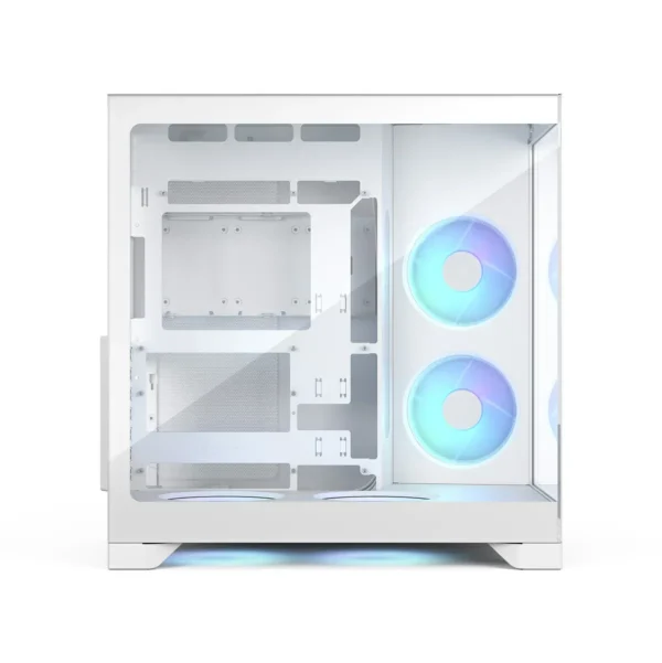 Fractal Design Pop 2 Vision Dual Chamber ATX Case, Panoramic Tempered Glass, 4x RGB Fans, White - FD-C-POV2A-03