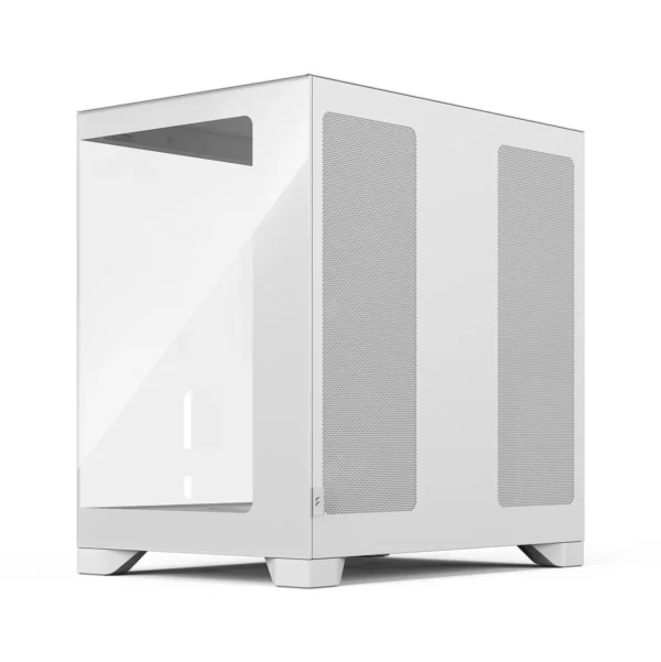 Fractal Design Pop 2 Vision Dual Chamber ATX Case, Panoramic Tempered Glass, 4x RGB Fans, White - FD-C-POV2A-03