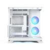Fractal Design Pop 2 Vision Dual Chamber ATX Case, Panoramic Tempered Glass, 4x RGB Fans, White - FD-C-POV2A-03