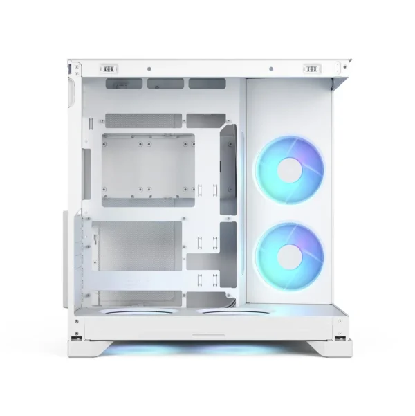 Fractal Design Pop 2 Vision Dual Chamber ATX Case, Panoramic Tempered Glass, 4x RGB Fans, White - FD-C-POV2A-03