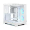Fractal Design Pop 2 Vision Dual Chamber ATX Case, Panoramic Tempered Glass, 4x RGB Fans, White - FD-C-POV2A-03