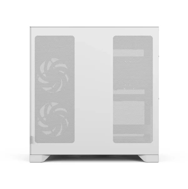 Fractal Design Pop 2 Vision Dual Chamber ATX Case, Panoramic Tempered Glass, 4x RGB Fans, White - FD-C-POV2A-03