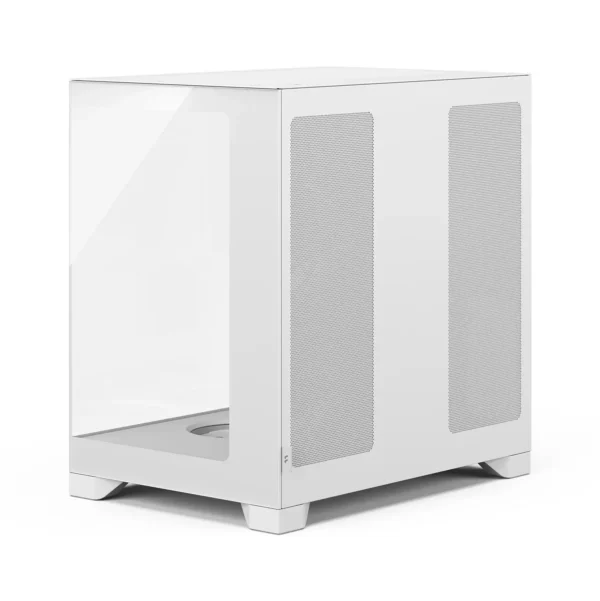 Fractal Design Pop 2 Vision Dual Chamber ATX Case, Panoramic Tempered Glass, 4x RGB Fans, White - FD-C-POV2A-03