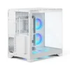 Fractal Design Pop 2 Vision Dual Chamber ATX Case, Panoramic Tempered Glass, 4x RGB Fans, White - FD-C-POV2A-03