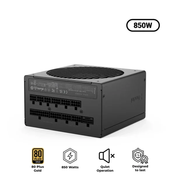 0843276110260 Fractal Design Ion 3 Gold 850W 80 PLUS Gold Fully Modular ATX 3.1 PCIe Gen 5 Power Supply - FD-P-IA3G-850-US
