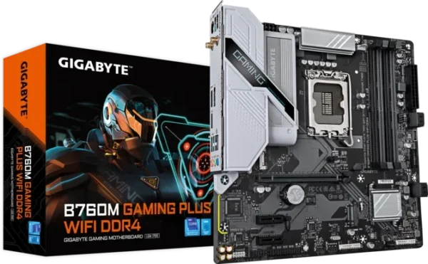 670 GIGABYTE B760M Gaming Plus Wi-Fi DDR4 Micro-ATX Motherboard - LGA 1700 - GA-B760M-G-P-WIFI-DDR4