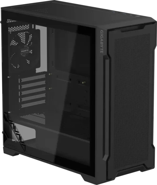 670 (1) GIGABYTE C102 GLASS Black Mid Tower PC Case - Micro ATX, 4mm Tempered Glass, 360mm Radiator Support - GP-C102G