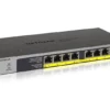 GS108LP_productcarousel_hero_image_tcm148-100402 NETGEAR 8-Port Gigabit Ethernet PoE+ Unmanaged Switch with FlexPoE 60W Power Budget and RJ-45 Ports - GS108LP-100AJS