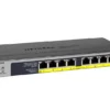 NETGEAR - 8-Port Gigabit High-Power PoE+ Unmanaged Switch FlexPoE 123W - GS108PP-100EUS