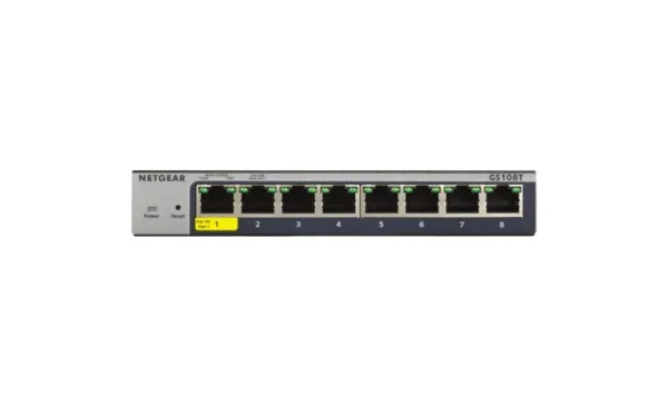 NETGEAR-GS108T-300PES-8-Port-Gigabit-Smart-Pro-Switch- NETGEAR 8-Port Gigabit Ethernet Smart Managed Pro Switch with Cloud Management - GS108T-300PES