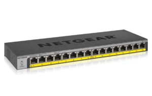 GS116LP NETGEAR GS116LP 16-Port Gigabit Ethernet PoE+ Unmanaged Switch - 76W FlexPoE - Desktop/Rackmount - GS116LP-100AJS
