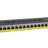 GS116PP_6Feb18_right NETGEAR 16-Port Gigabit PoE+ Unmanaged Ethernet Switch - 183W Total Power Budget - Desktop/Rackmount - GS116PP-100AJS