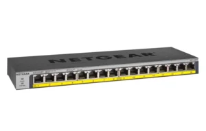 GS116PP_6Feb18_right NETGEAR 16-Port Gigabit PoE+ Unmanaged Ethernet Switch - 183W Total Power Budget - Desktop/Rackmount - GS116PP-100AJS