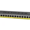 GS116PP_6Feb18_left NETGEAR 16-Port Gigabit PoE+ Unmanaged Ethernet Switch - 183W Total Power Budget - Desktop/Rackmount - GS116PP-100AJS