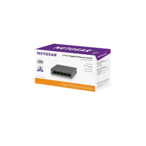 NETGEAR 5-Port Gigabit Ethernet SOHO Unmanaged Switch - Fanless, Desktop/Wall Mount - GS305-300PES