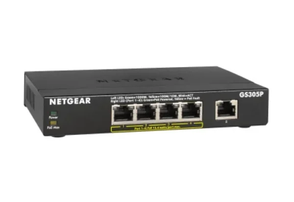 b5fe8b1e2860e8c21fab04fe34c41d5663e96b88_1662865__normalized_image3 NETGEAR - 5-Port Gigabit Ethernet Unmanaged PoE+ Switch - 4x PoE Ports 63W Budget - Fanless Metal Design - GS305P-200PES