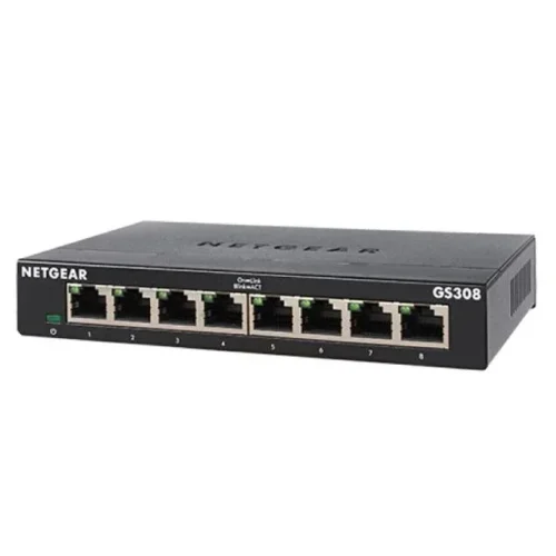 NETGEAR 8-Port Gigabit Ethernet Unmanaged Switch - Fanless Metal Desktop/Wall Mount - GS308-300PES