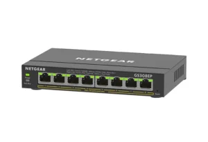 NETGEAR - 8-Port Gigabit PoE+ Smart Managed Plus Network Switch with 16 Gbps Capacity and VLAN Support - GS308EP-100UKS